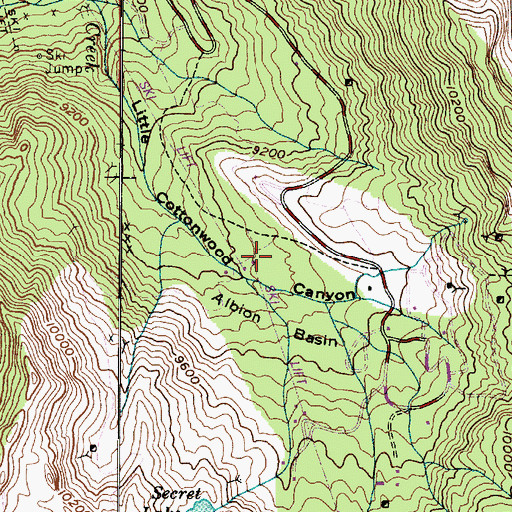 Topographic Map of Albion Basin, UT