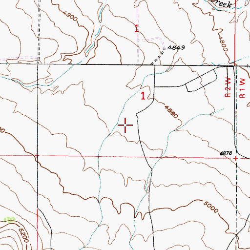 Topographic Map of Foothills, UT