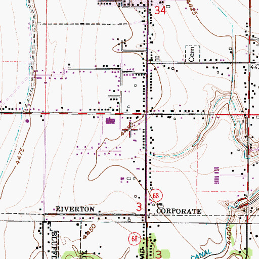 Topographic Map of Hamilton Heights, UT