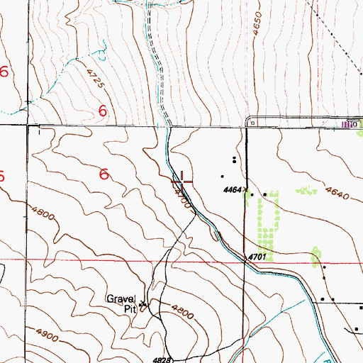 Topographic Map of Gardiner Estates, UT