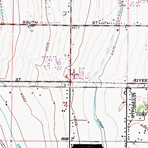 Topographic Map of Meadowbrook Estates, UT
