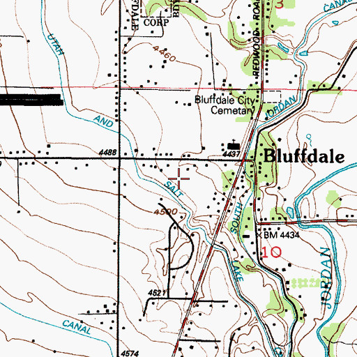 Topographic Map of Lewis Estates, UT