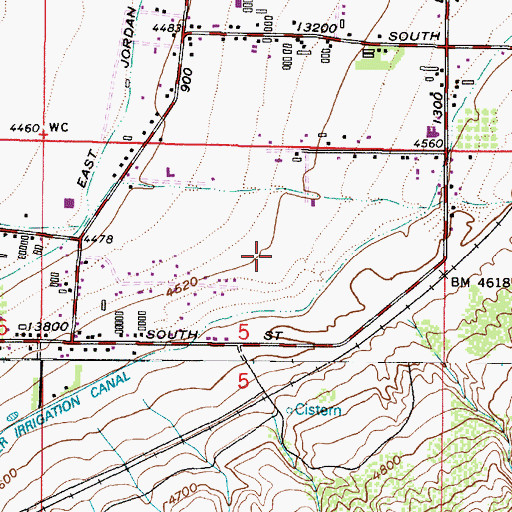 Topographic Map of Potawatomi, UT