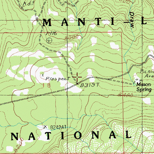 Topographic Map of Castle Valley Overlook, UT
