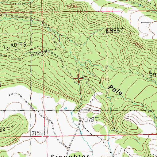 Topographic Map of Slaughter Spring, UT