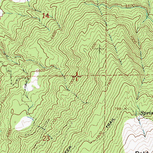 Topographic Map of Ephraim Canyon State Wildlife Management Area, UT