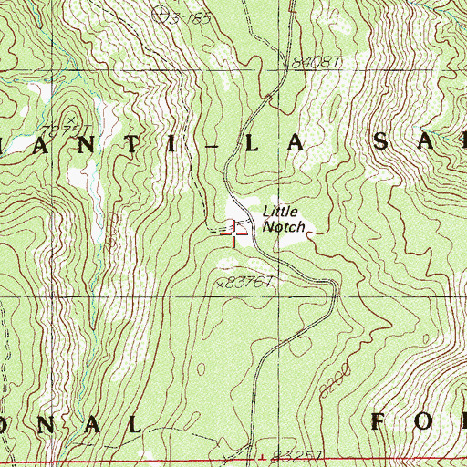 Topographic Map of Hammond Canyon Point of Interest, UT