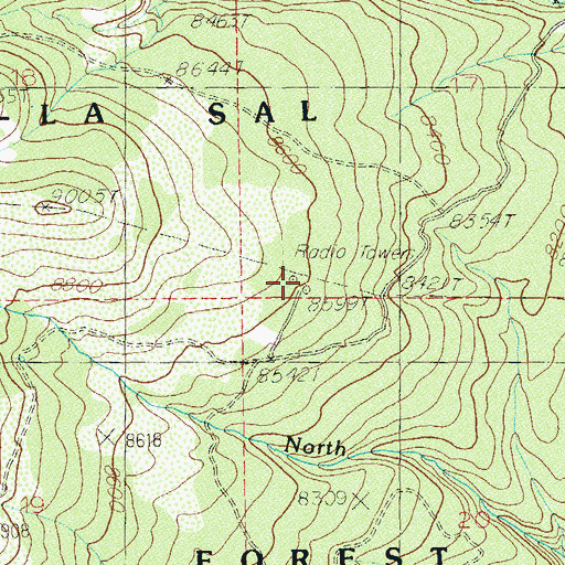 Topographic Map of Cold Springs Electronic Site, UT