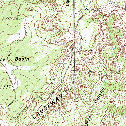 Topographic Map of Maverick Point Overlook, UT