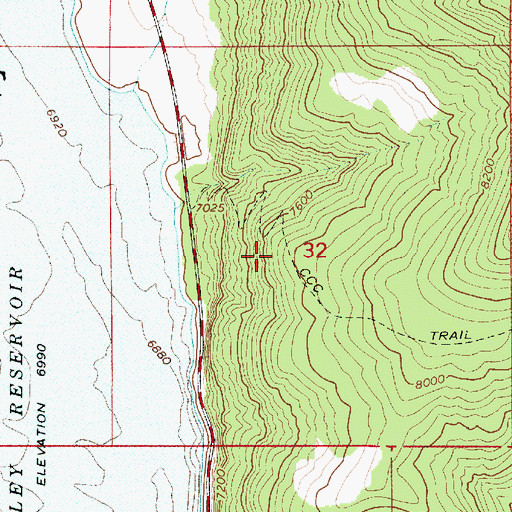 Topographic Map of Joes Valley Overlook, UT