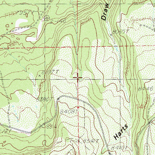Topographic Map of Harts Draw-Canyonlands Point of Interest, UT
