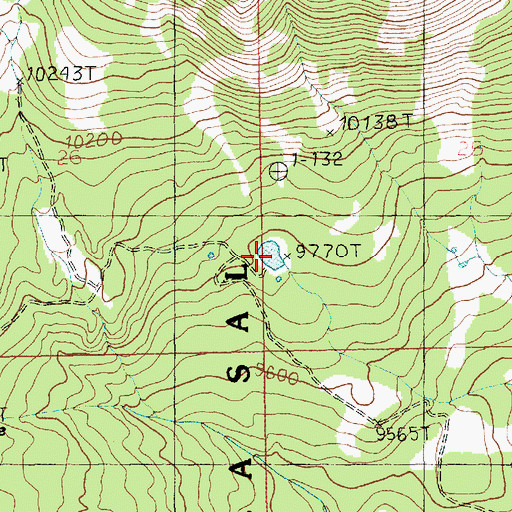 Topographic Map of Beaver Lake, UT