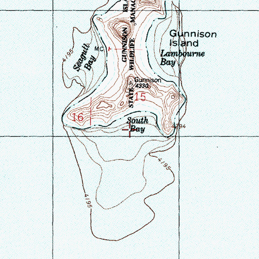 Topographic Map of South Bay, UT