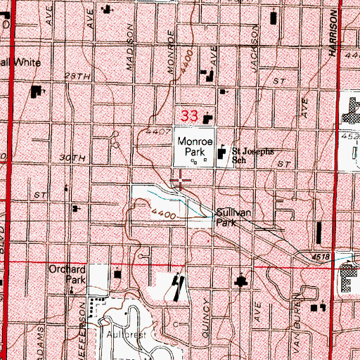 Topographic Map of Villa Park, UT
