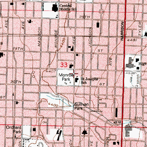 Topographic Map of Rockefeller, UT