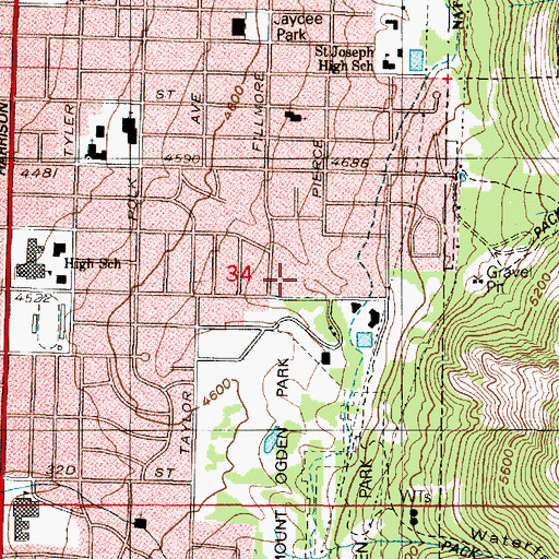 Topographic Map of O'Neill, UT