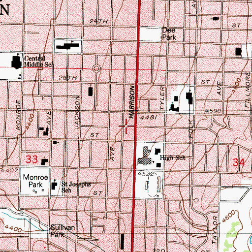 Topographic Map of Massa, UT