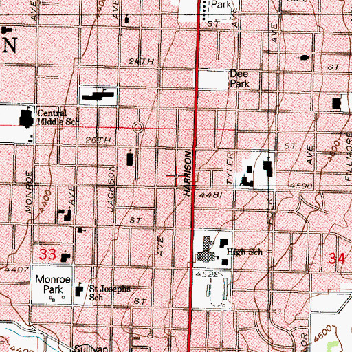 Topographic Map of Bichsels East, UT