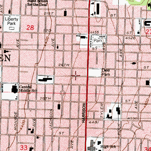Topographic Map of Capitol Block Addition, UT