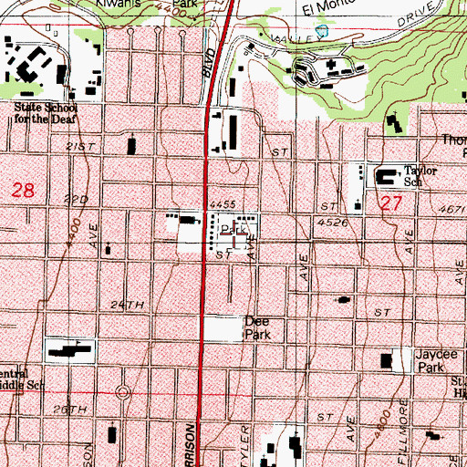 Topographic Map of Mayfair, UT