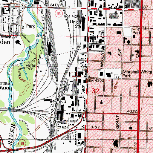 Topographic Map of River View Addition, UT