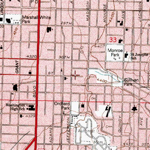 Topographic Map of Woodmansee Addition, UT