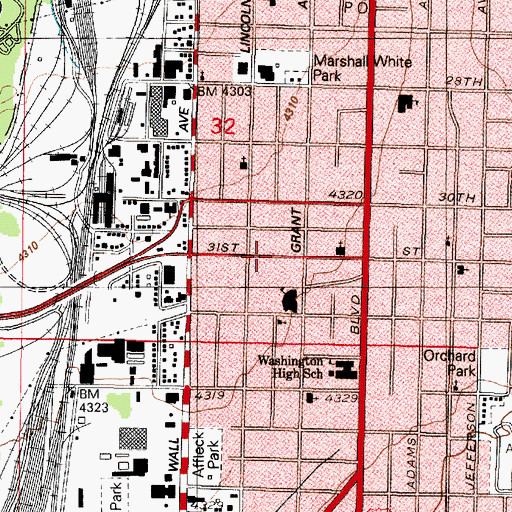 Topographic Map of Central Park Addition, UT