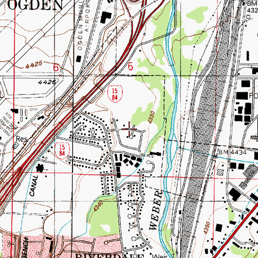 Topographic Map of Cottonwood Estates Number One, UT