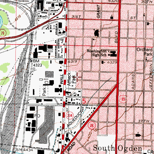 Topographic Map of Charlesworth Addition, UT