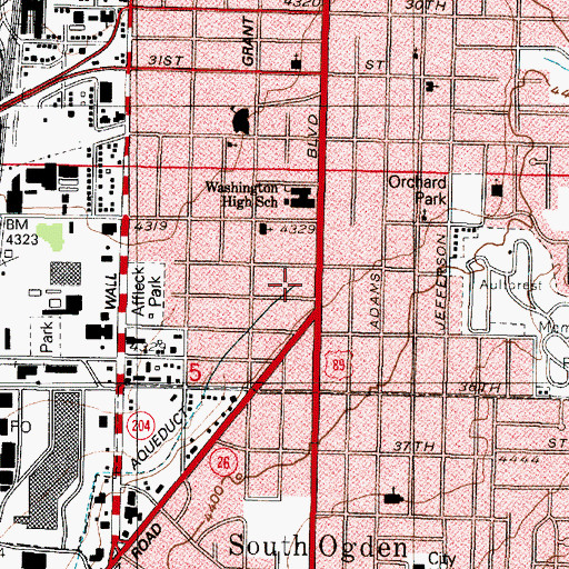 Topographic Map of McGills Addition, UT