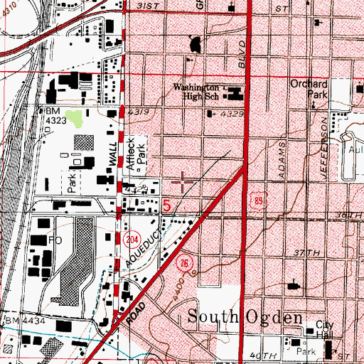 Topographic Map of Franklin Place Addition, UT