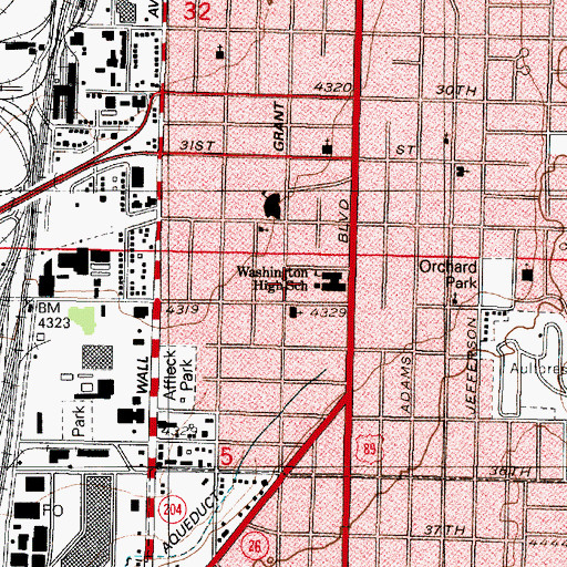 Topographic Map of South Washington Addition, UT