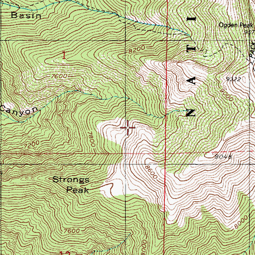Topographic Map of Oak Ridge Acres, UT