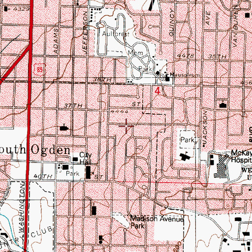 Topographic Map of Bel-Mar Acres, UT