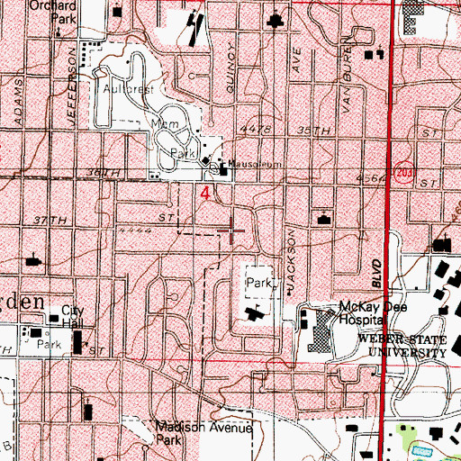 Topographic Map of Monte Vista, UT