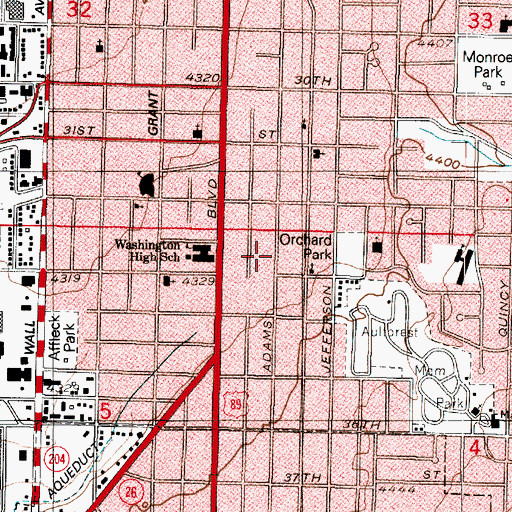 Topographic Map of Stephens First Addition, UT