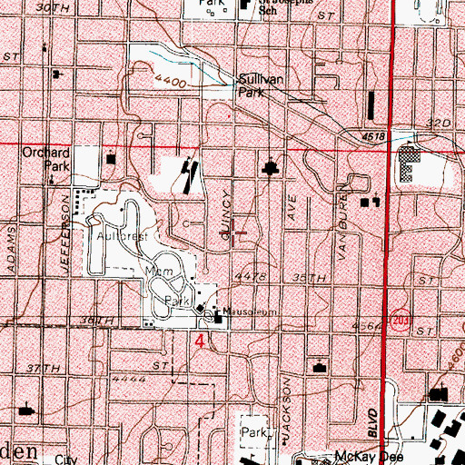 Topographic Map of Saunders, UT