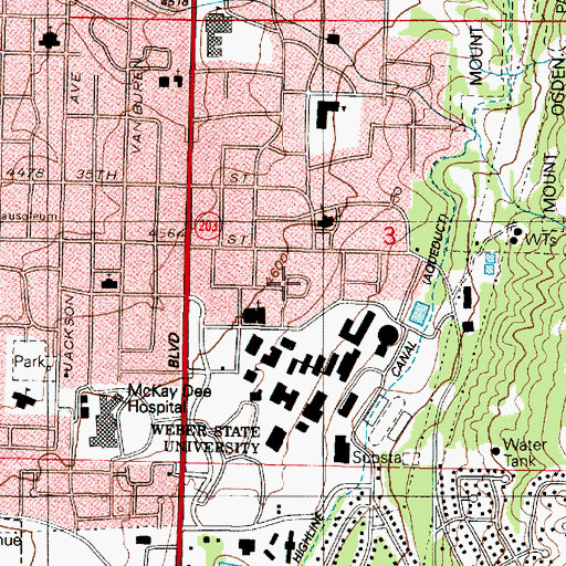 Topographic Map of Lark Circle, UT