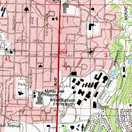 Topographic Map of Burton Park Addition, UT