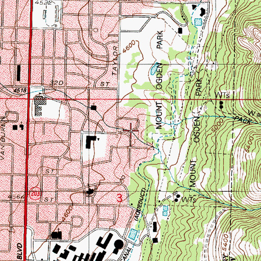 Topographic Map of Baker Heights, UT