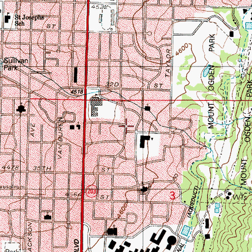 Topographic Map of Mitchell, UT