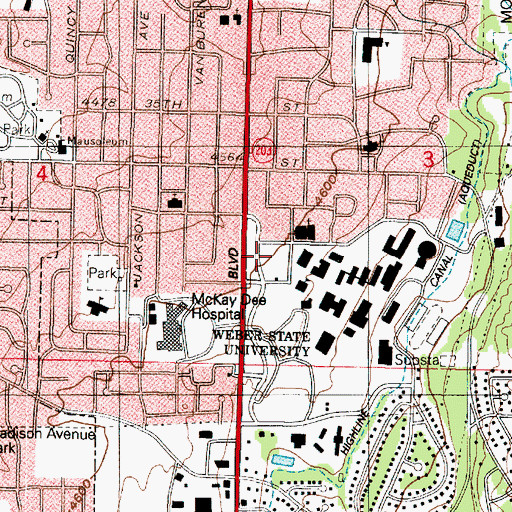 Topographic Map of Merlin Heights Addition, UT