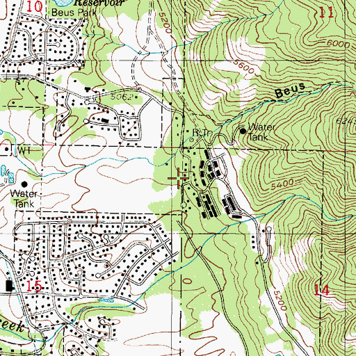 Topographic Map of Knollwood Estates Plat One, UT
