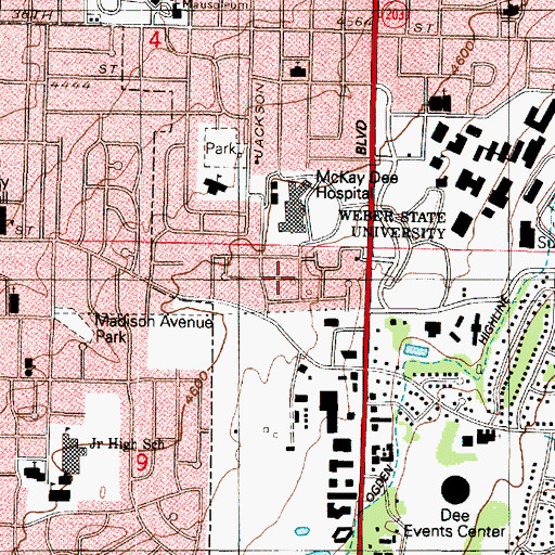 Topographic Map of Country Hills Addition, UT
