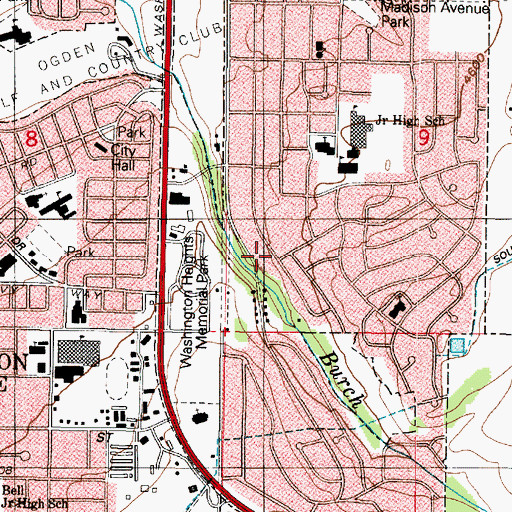 Topographic Map of Hassell Heights, UT