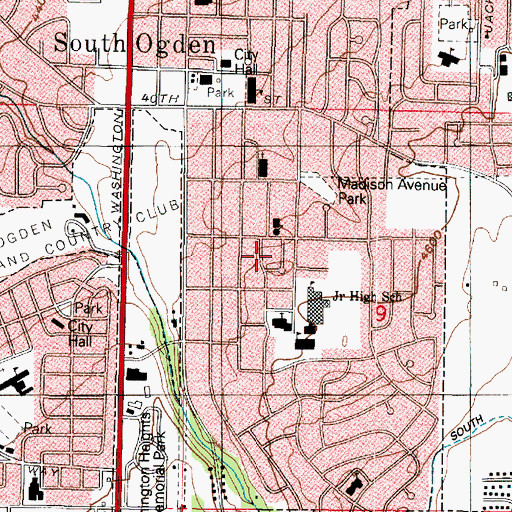 Topographic Map of Wasatch Hills Addition, UT