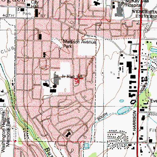 Topographic Map of Hidden Village, UT