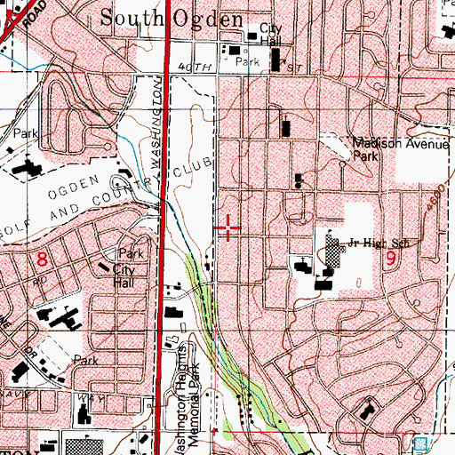 Topographic Map of City Park Addition, UT