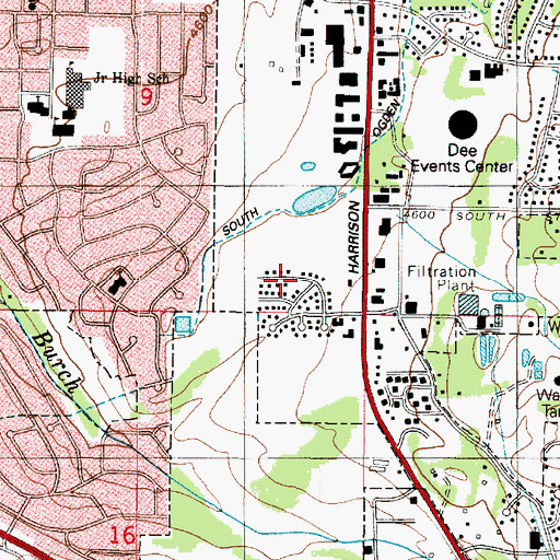 Topographic Map of Bartlett Heights, UT