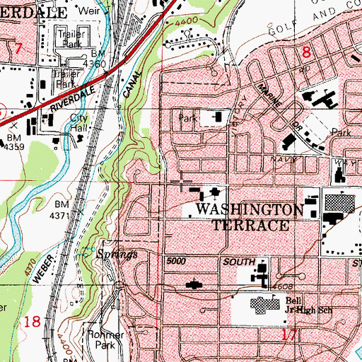 Topographic Map of Oxford Place, UT